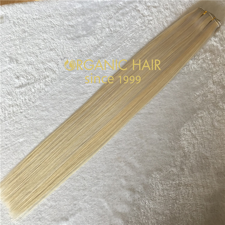 Long colored hair extensions handtied weft C64